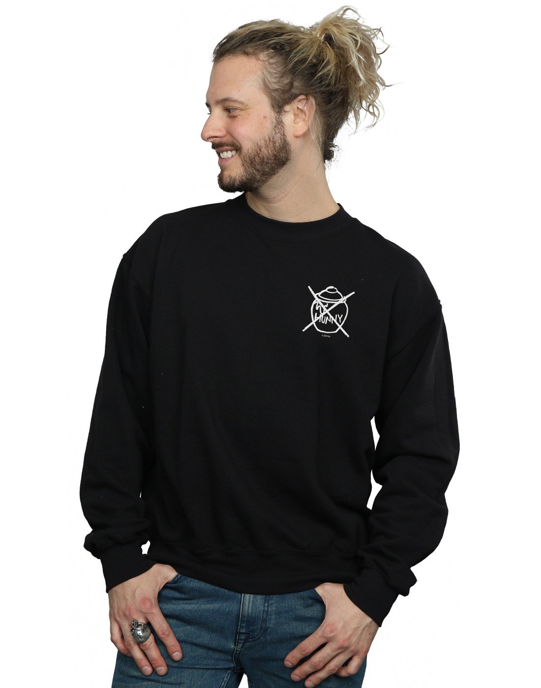 Disney Men's Winnie The Pooh Not Honey Sweatshirt Black Large