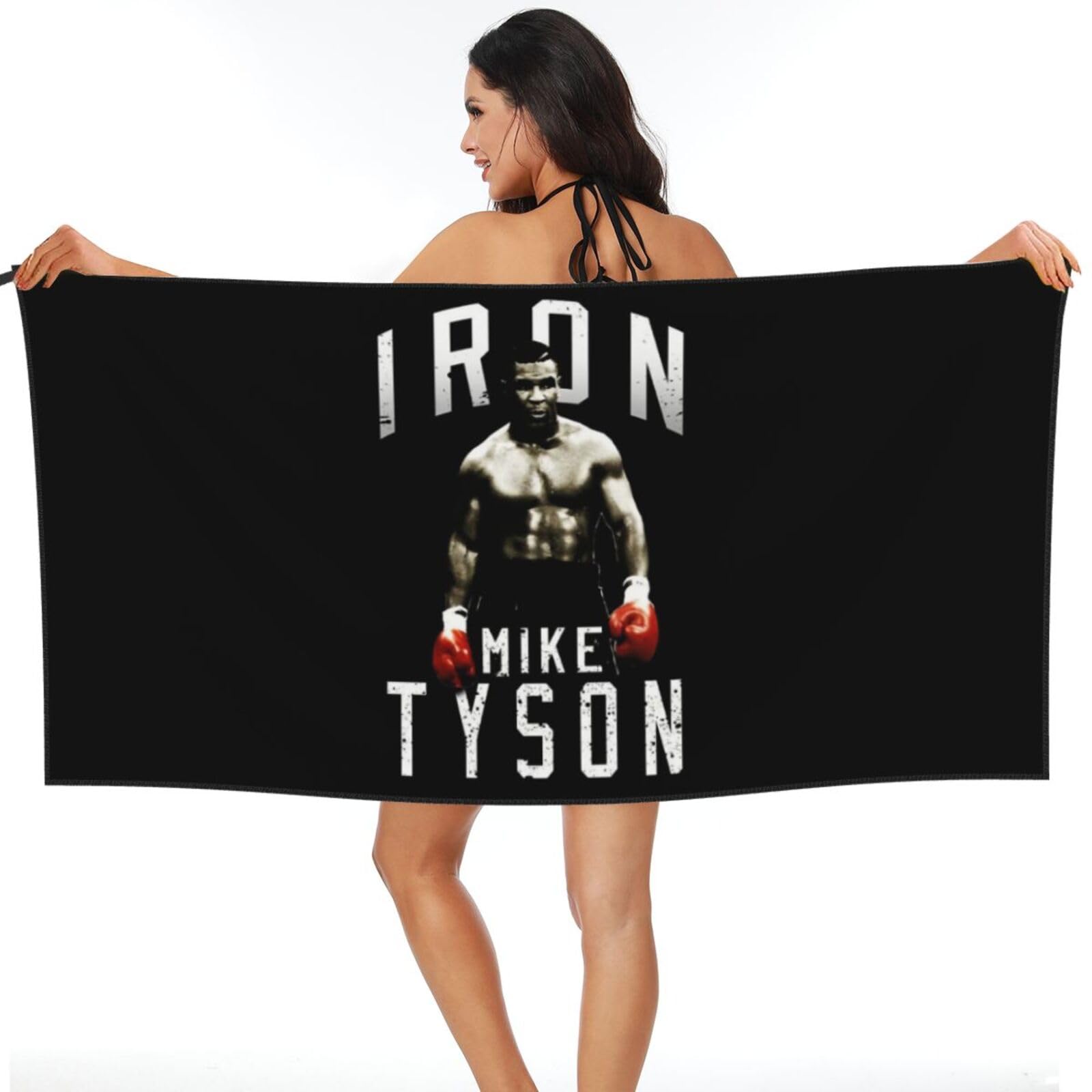 Mike Music Tyson Bath Towel Quick Dry Absorbent Printed Beach Towels Soft Microfiber Super Absorbent Bath Towel 27.5"x55"