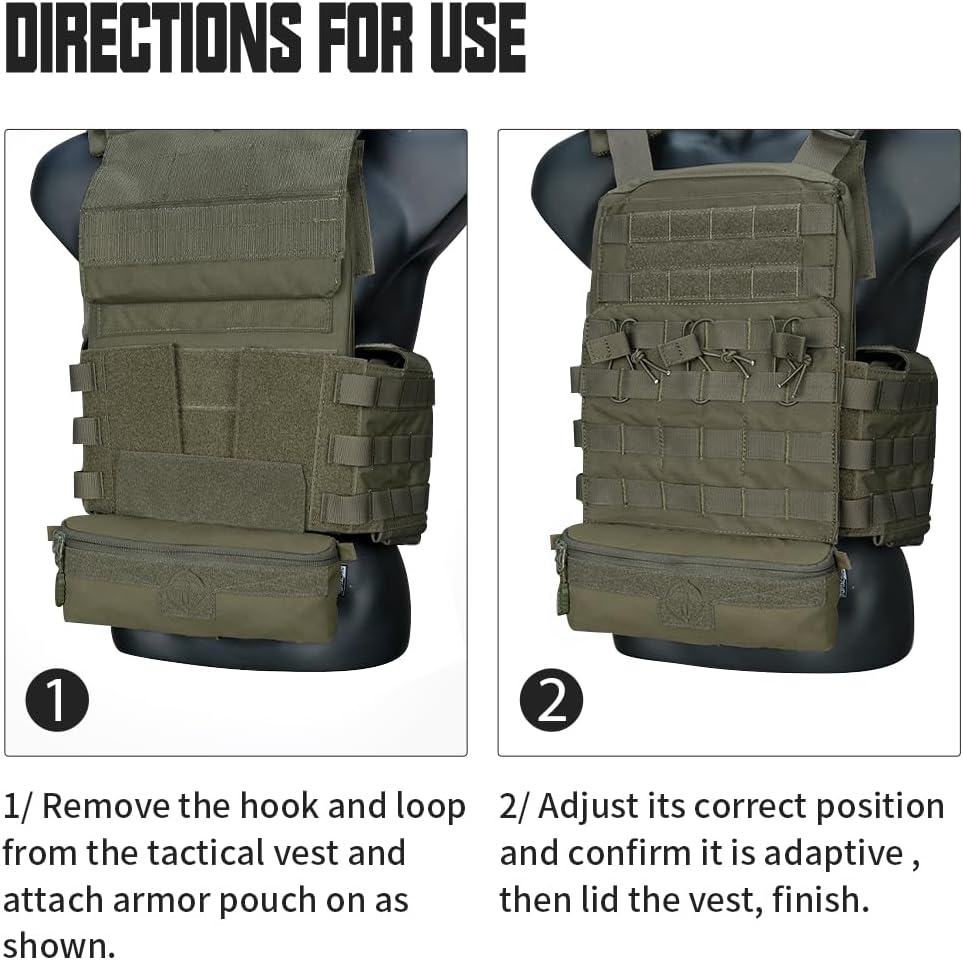 Tactical Dump Drop Pouch Admin Pouch Utility Tool Organizer Pouch camo for JPC CPC AVS Vest Airsoft Paintball (Bag Only) 500D Nylon