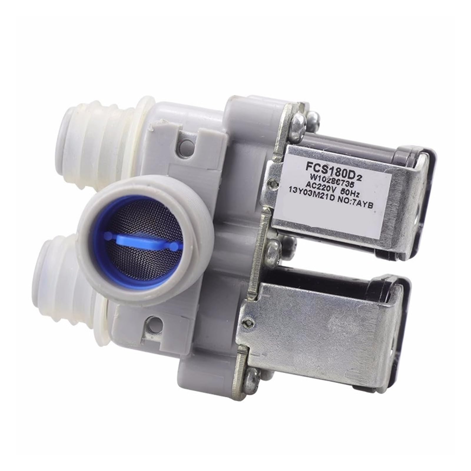 1PCS Water Inlet Solenoid Valve,Compatible For Whirlpool,Compatible For Hisense,Washing Machine Inlet Valve FCS180E2 Solenoid Valve FCS180D2 Inlet Switch(FCS180D2)