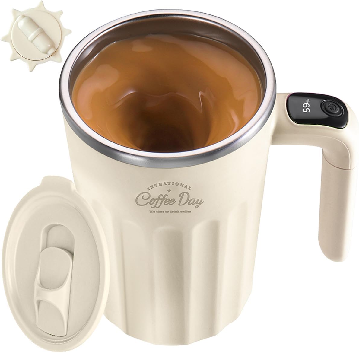 Self Stirring Coffee Mug,Suitable for Coffee, Milk, Cocoa and Other Beverages
