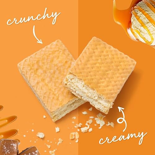 Miniatura 7 de Power Crunch Barras de oblea de proteínas, bocadillos ricos en proteínas con delicioso sabor, caramelo salado, 1.4 onzas (12 unidades)