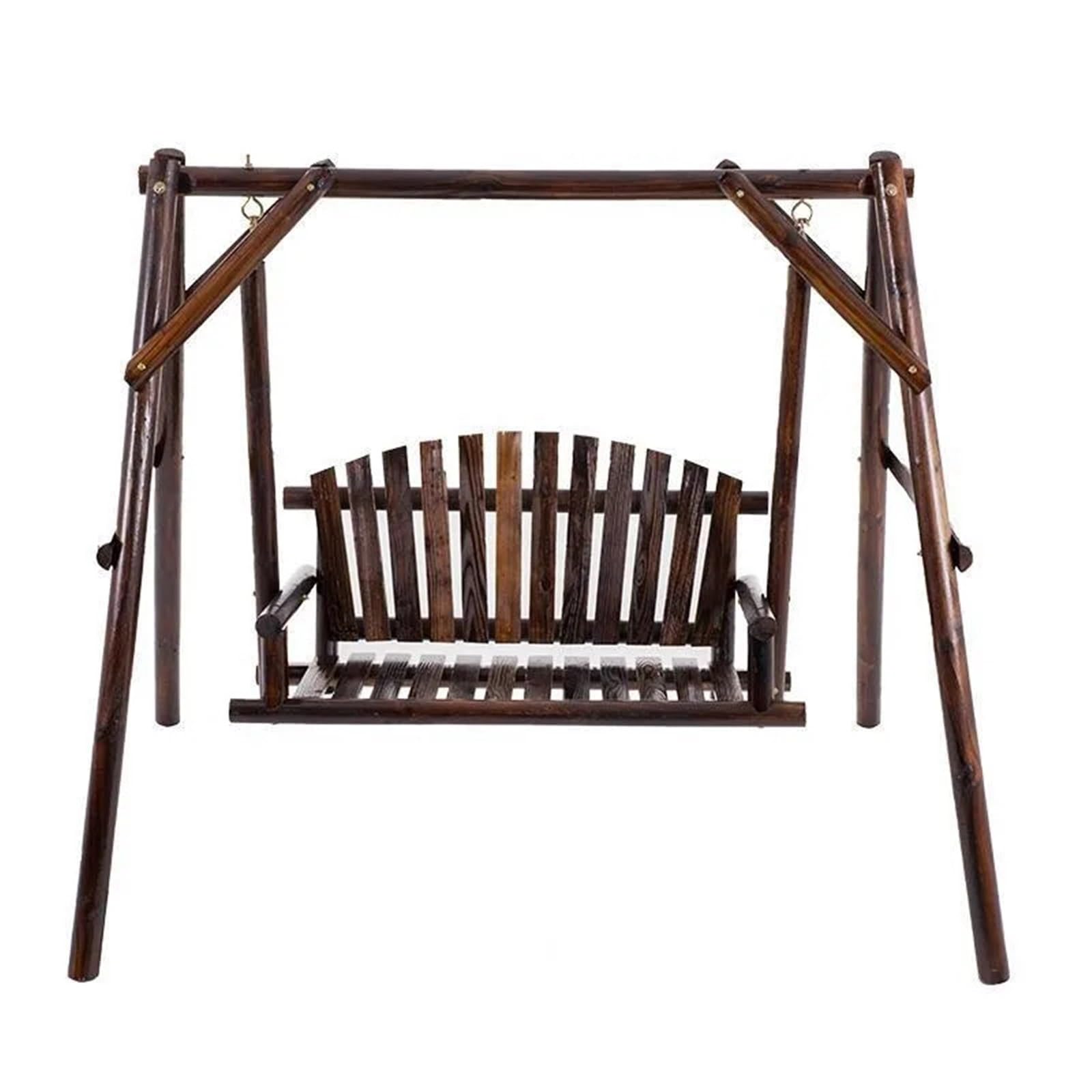 Wooden Swing Bench Outdoor Solid Wood Rocking Chair Swing Balcony Basket Indoor Swinging Anti-corrosive