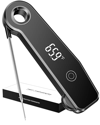Termómetro digital de carne actualizado 2025 para cocinar, termómetro de lectura instantánea de alimentos de 0.5 segundos, termómetro de cocina de