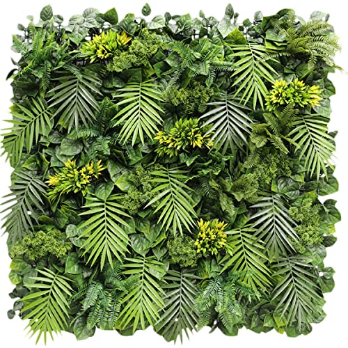 ECOOPTS 40"x40" Faux Ivy Privacy Fence Screen Artificial Boxwood Panels Topiary Hedge Plants for Indoor Outdoor Decoration, 8 Mixed Leave, 1 Pack