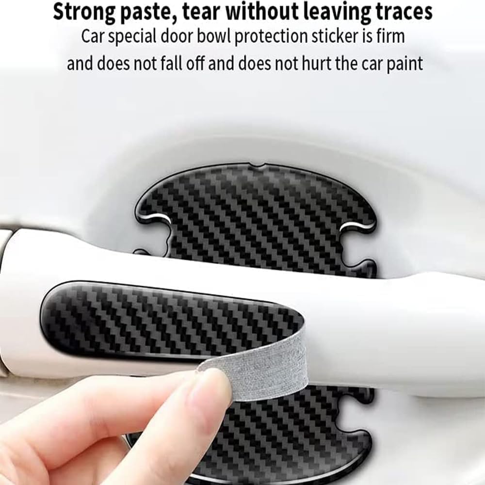 NEUHOO (4 piezas) Protector de manija de puerta de coche para Kia Sportage NQ5 2021-2023 2024, cubierta protectora contra arañazos, calcomanía de protección de manijas de coche de carbono 3D NEUHOO (4 piezas) Protector de manija de puerta de coche para Kia Sportage NQ5 2021-2023 2024, cubierta protectora contra arañazos, calcomanía de protección de manijas de coche de carbono 3D