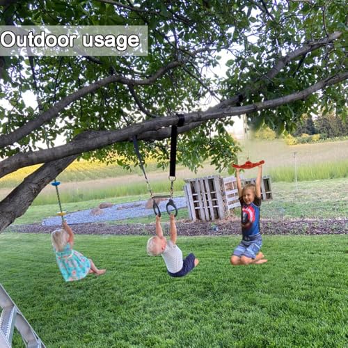 AMYESE Swing Spins - 360°Spinner Swing for Kids Boys Girls Indoor Outdoor Twister Activity, Flip Swings Toy for Children Teens Exercise, Build Body Strength, Basement Playground Backyard Fun, Blue - image 6