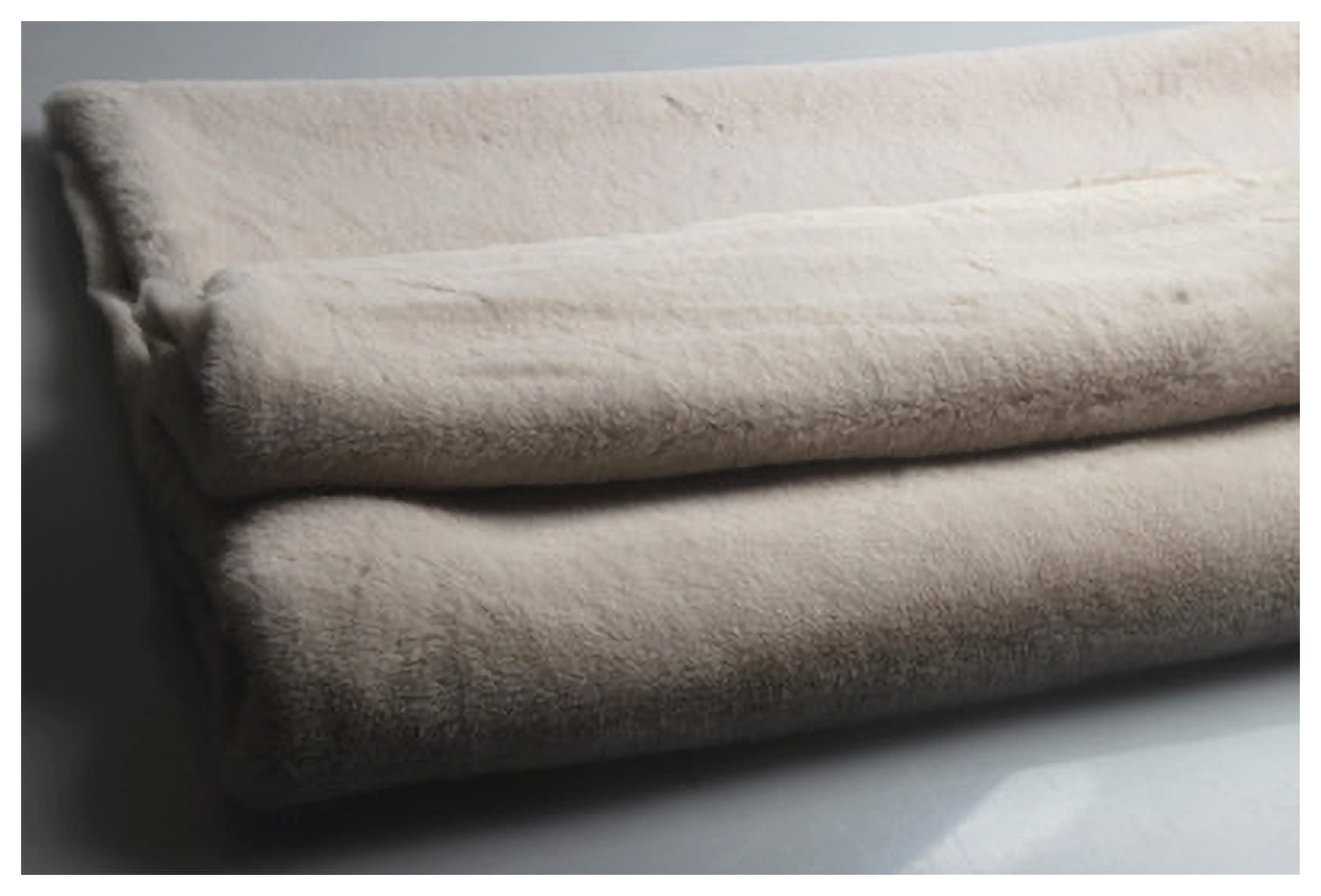 Generic Stoff, Plüsch Stoff Weich Verdicken Plüsch Stoff Zum Nähen Kleidung Schal Sofa/Reis Aprikose/1,6 * 1 M