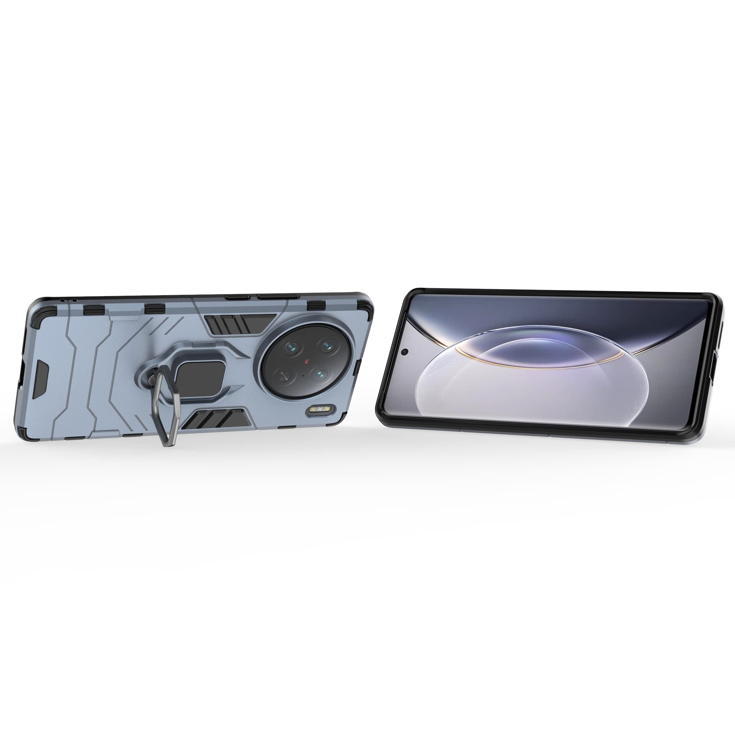 DESSEN Cover Antiurto Per VIVO X90 PRO – Custodia In PC Con Dissipazione A Nido D'Ape, Bumper Antishock, Blu Navy