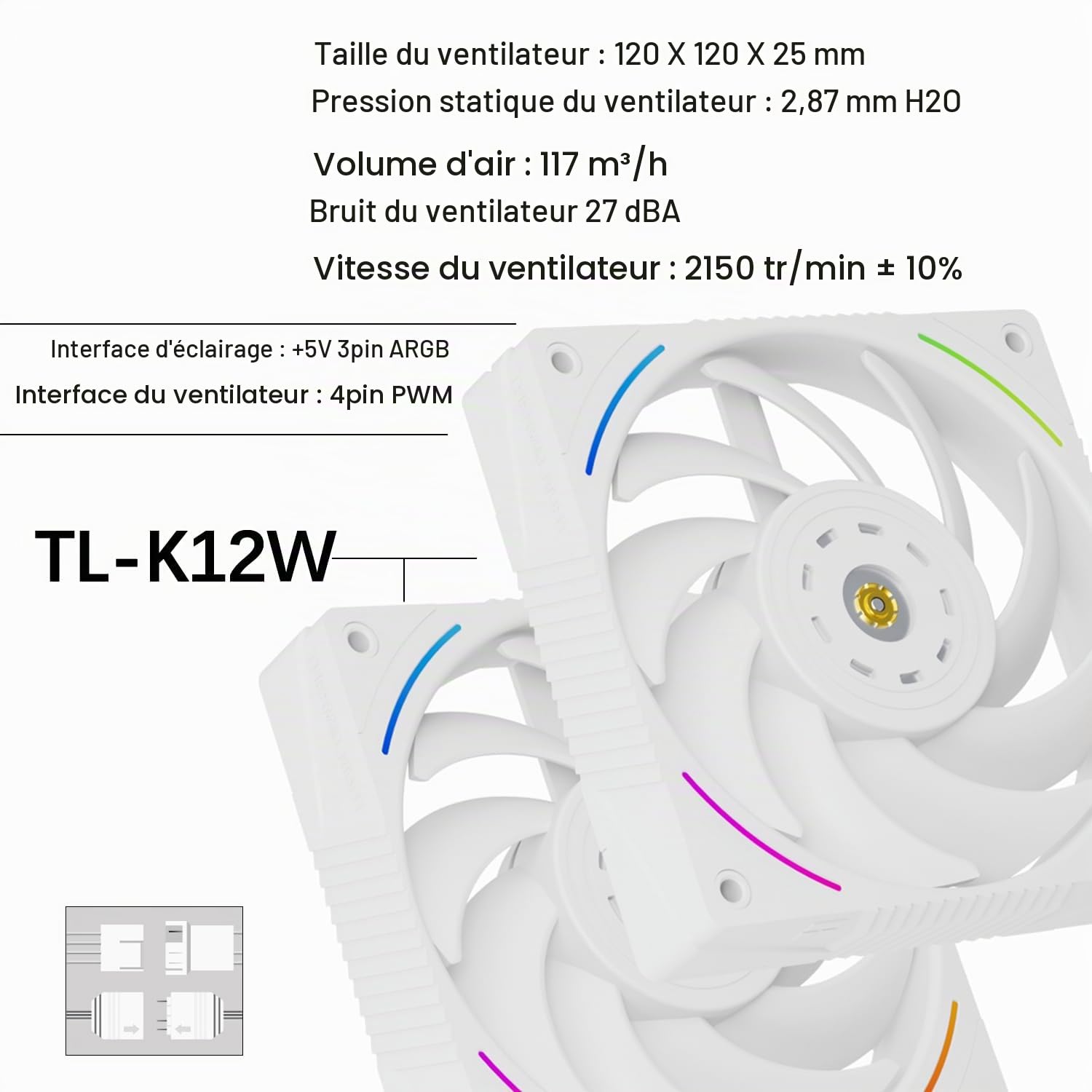 TR-Thermalright Phantom Spirit 120 Digital Snow CPU Kühler, Doppelturm mit 7 Wärmerohren, Dual PWM-Lüfter-2150RPM, Digital Display Board Top Cover, für AM5/AM4, Intel lga1851/1700/115x, Weiß