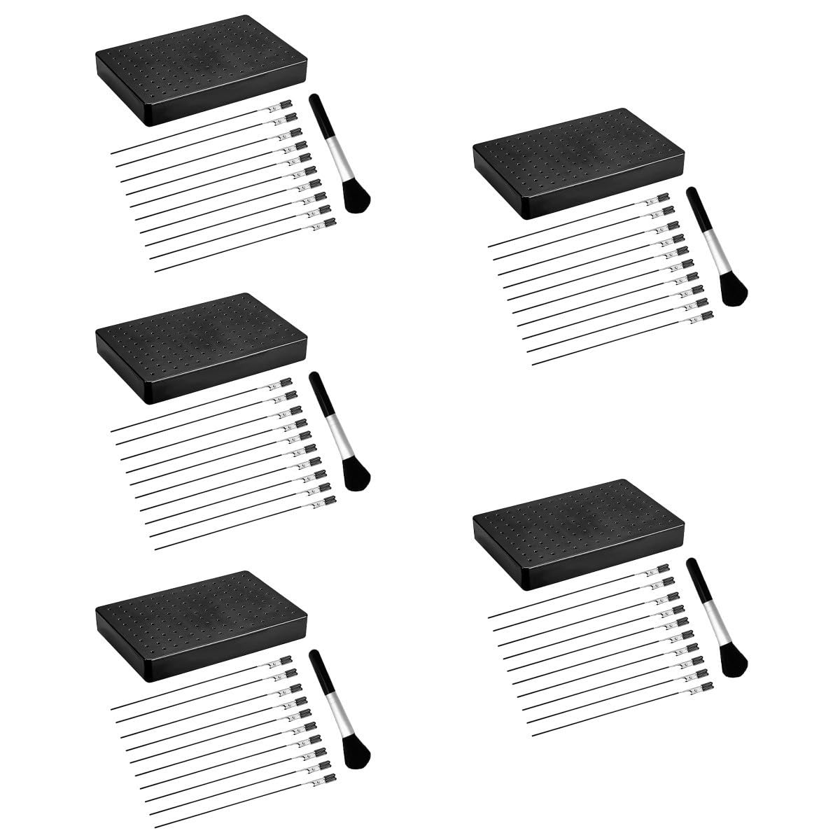 Operitacx 5 Set Supporto Per La Pittura Di Modelli Kit Cabina Di Verniciatura a Spruzzo Clip Per Colorare Il Modello Strumento Di Modellazione Clip Da Colorare Fai Da Te Black Plastica