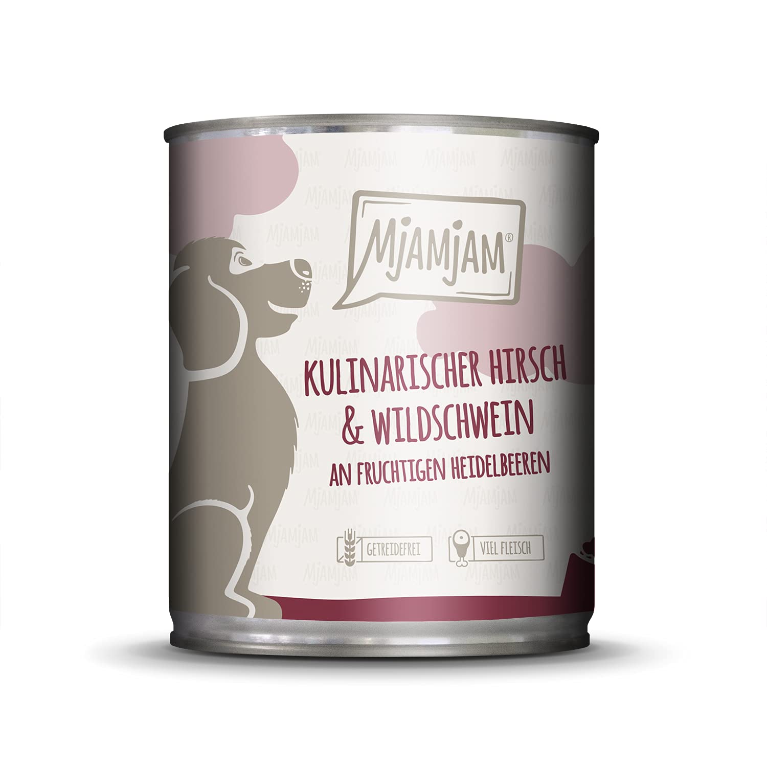 MjAMjAM - Premium Nassfutter für Hunde - kulinarischer Hirsch & Wildschwein an Preiselbeeren (6 x 800 g) & Premium Nassfutter für Hunde - Mixpaket II (6 x 800 g)
