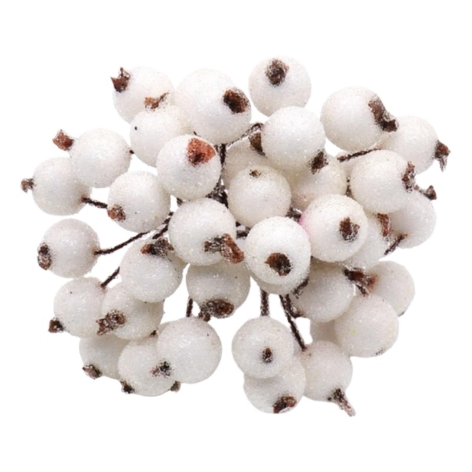CVdrtyED Reusable Artificial Fruit Display 3 Pieces Artificial Frosted Berries Simulation Fruit Home Decoration Kitchen Ornaments(White)