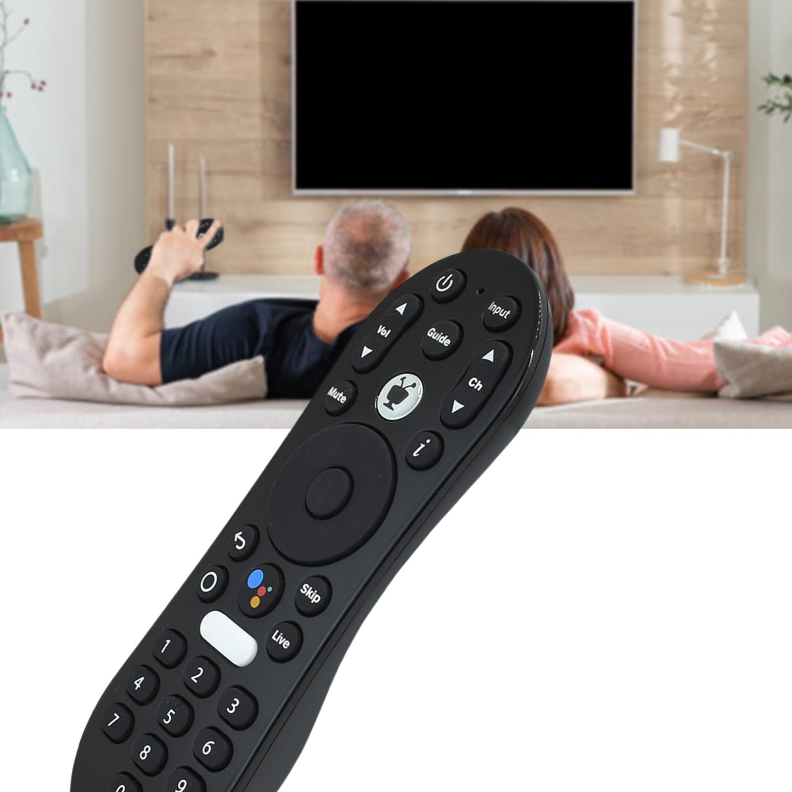 Télécommande Vocale De Remplacement R37023B Facile À Utiliser pour Appareil De Télévision Stream 4K Conception Ergonomique Télécommande Noire