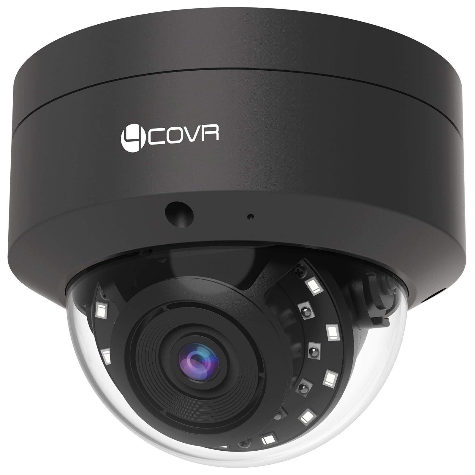 4COVR 4K PoE Camera Outdoor, 8MP UHD Vandal Wired Surveillance Dome Security IP Camera with Mic, IK10 Vandal-Proof IP67, AI Human/Vehicle Detection,