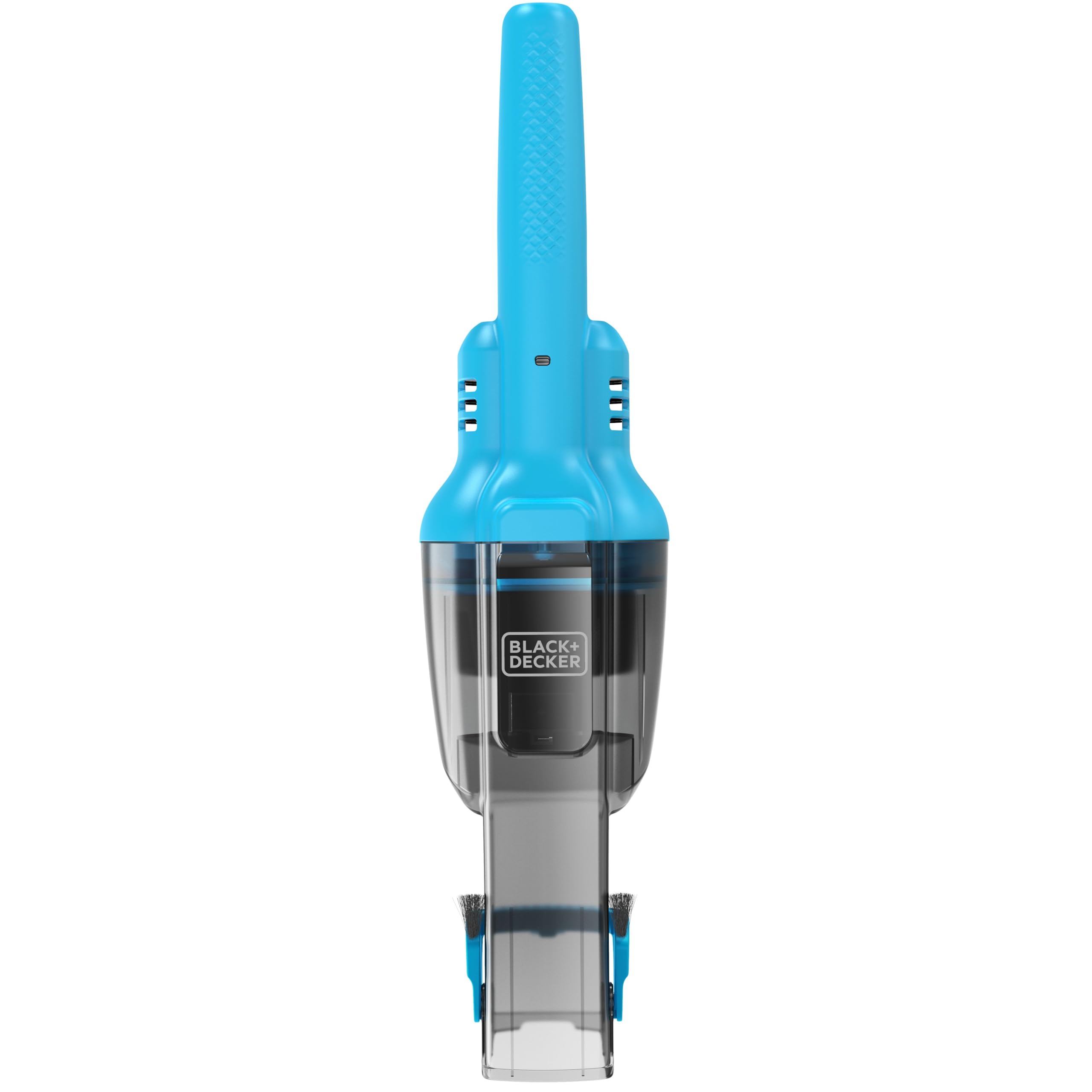 Black+Decker NVD215J-QW Aspirador de Mano 7.2 V, Batería de 1.5 Ah, Autonomía de 10 min, Deposito Trasparente de 290 ml, Boquilla Larga, Incluye Cargador Tipo Jack y Boquilla para Ranuras
