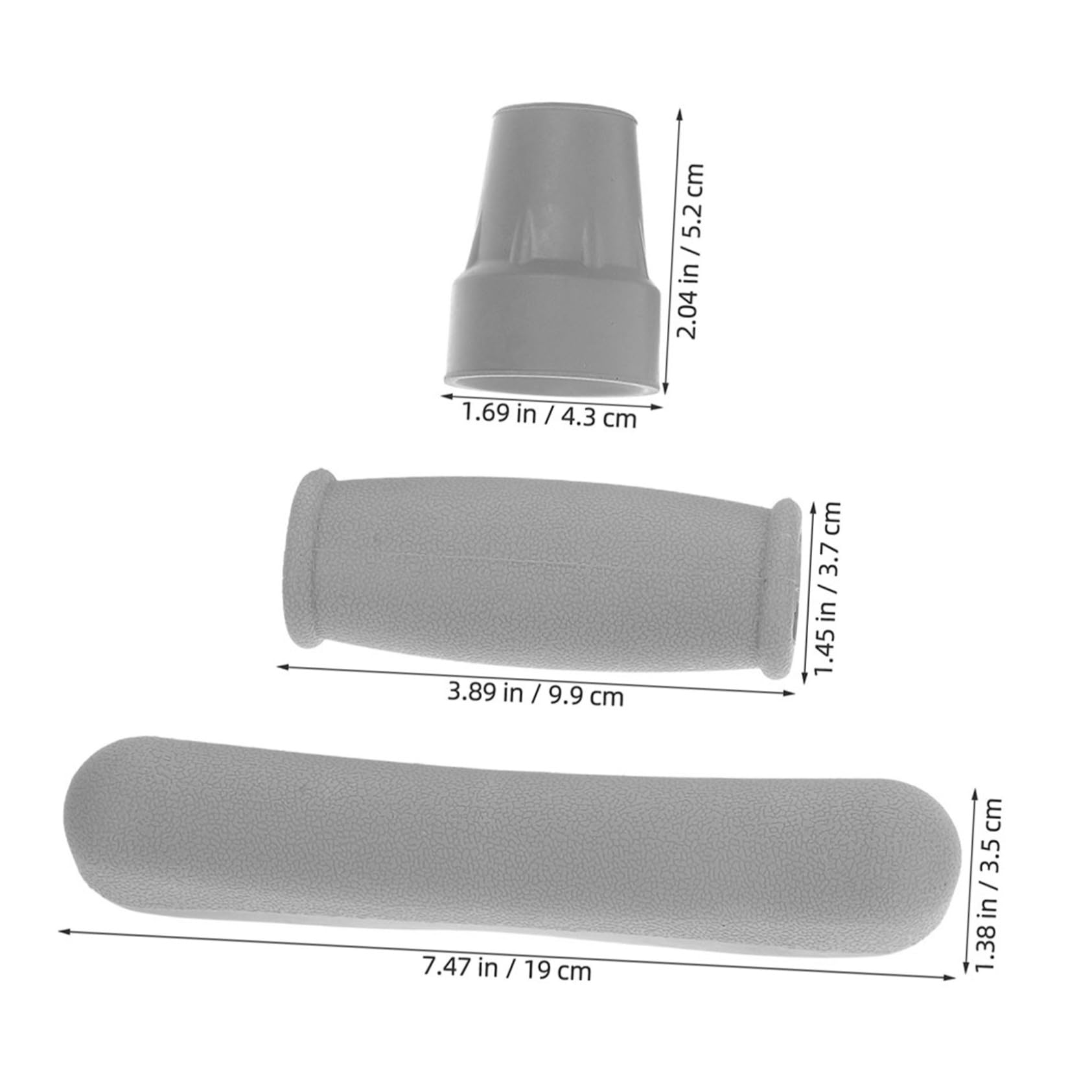 4 Set Kit per Stampelle con Cuscinetti Sottoascellari Regolabili Impugnature Ergonomiche Antiscivolo e Puntali in Gomma per Bastoni da Passeggio Supporto Confortevole e Stabilità