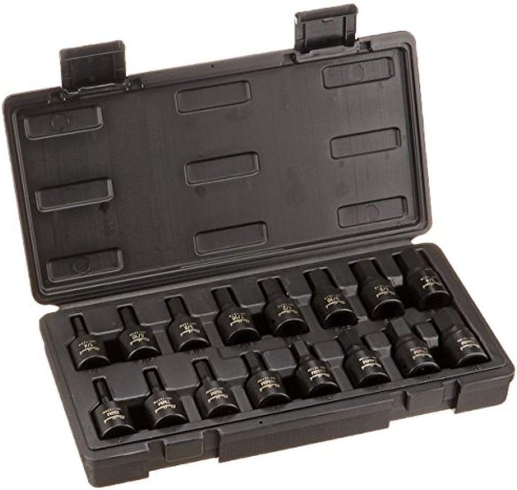 Blackhawk UH1216CS Drive Hex Bit Impact Socket Set, 1/2