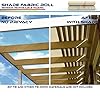 Windscreen4less 6'x50' Sun Shade Fabric Roll Shade Cloth Cover Wind Screen UV Block for Outdoor Pergola Patio Backyard Garden Greenhouse, Beige #2