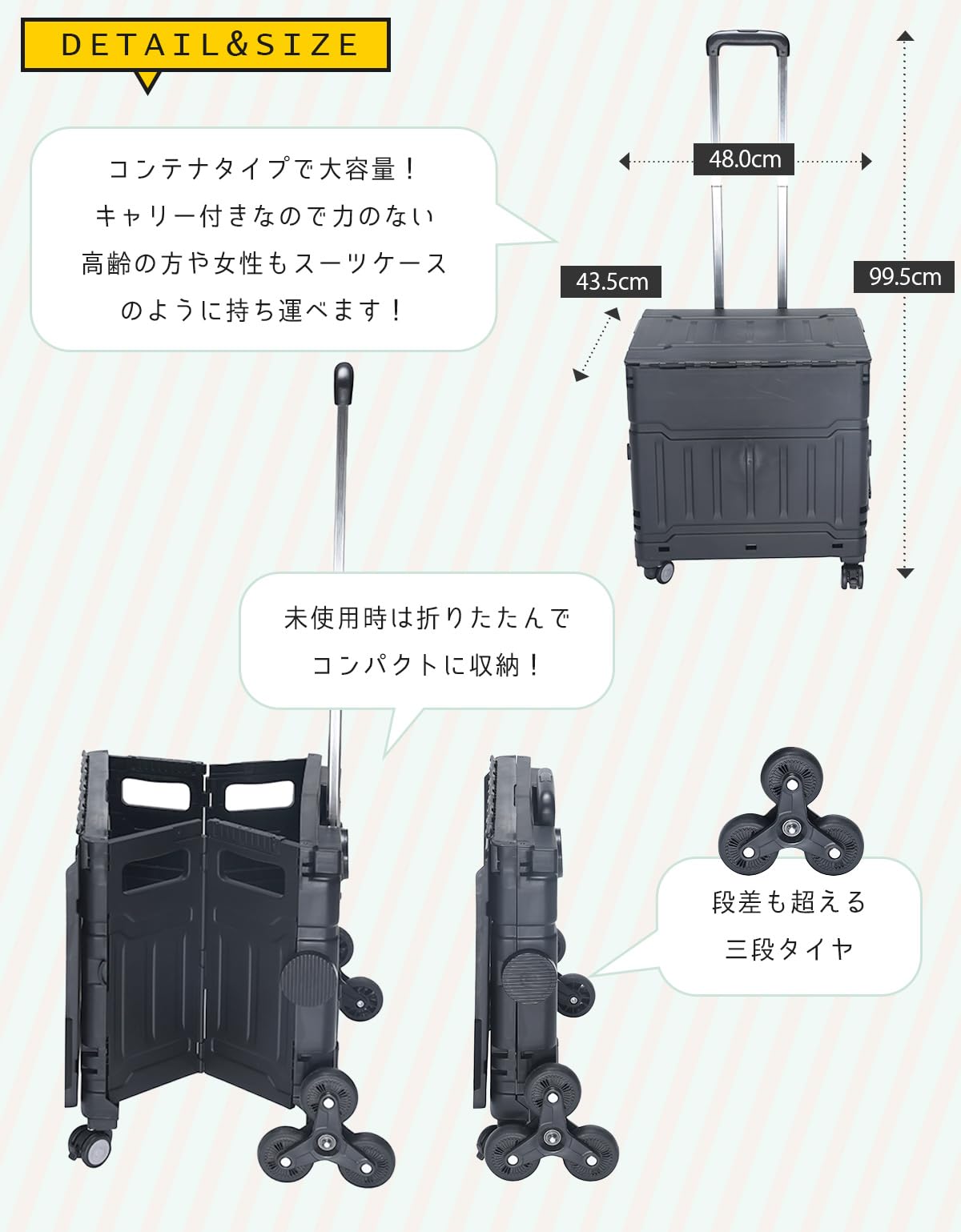 Amazon｜楽楽防災 「オリコンカート 75L」 厳選アイテム コンテナ