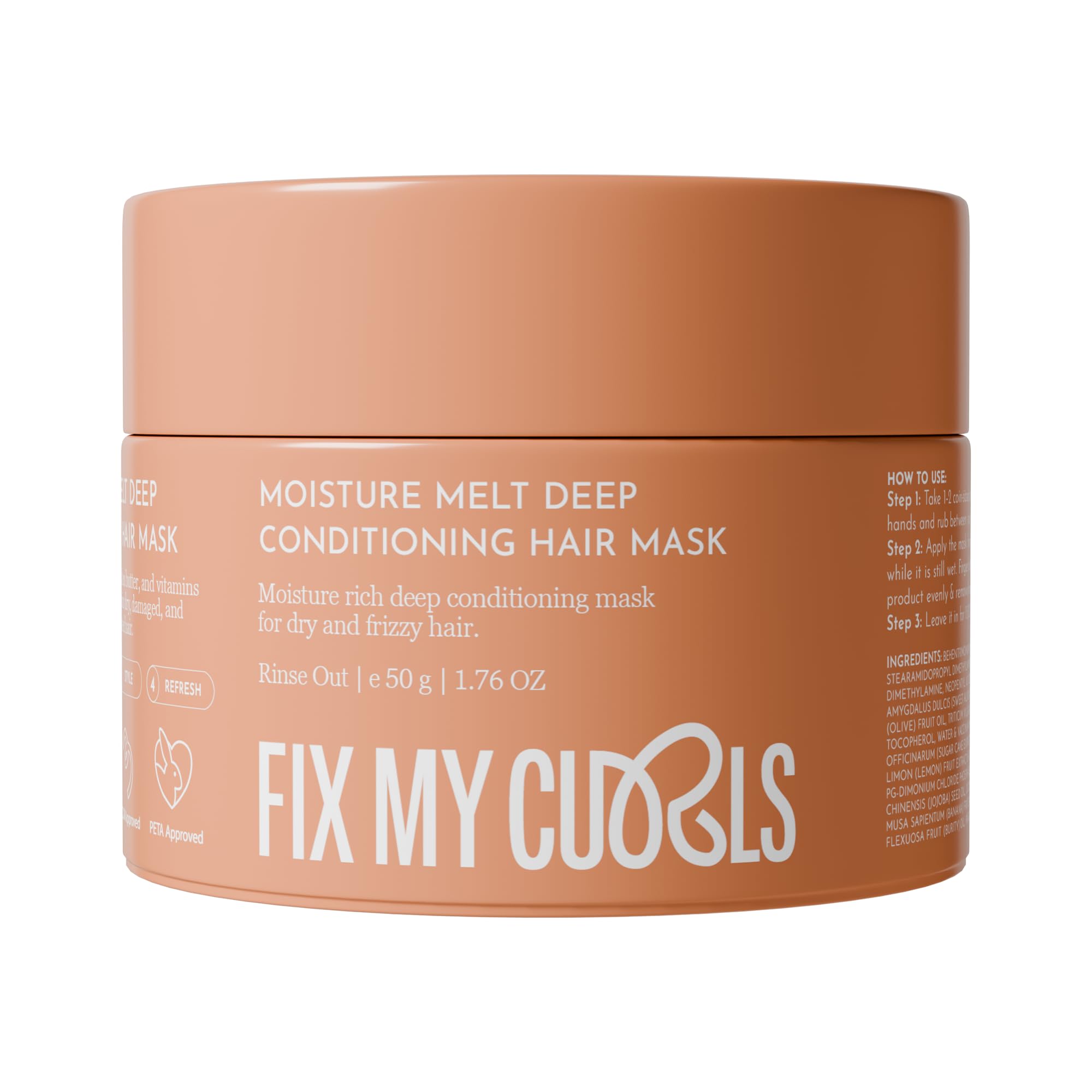 Moisture Melt Deep Conditioning| Hair Mask for Dry, Damaged, and Chemically Treated Hair| 8 Magical Oils, Shea Butter, Vitamins| Pro-Keratin Bond Repair |Weekly Revitalization, (50g)