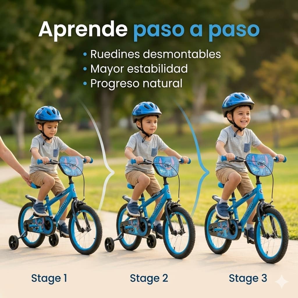 Bicicleta Infantil Toimsa Stitch Azul