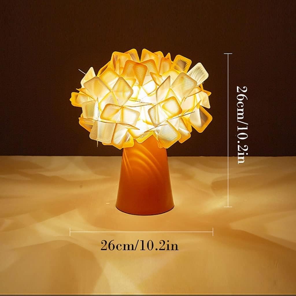 Lampa Stołowa Ładowana Lampka Nocna Żelazna Lampa Stołowa Z Abażurem PCV Kreatywna Do Salonu Sypialnia Do Domowego(Colorful)