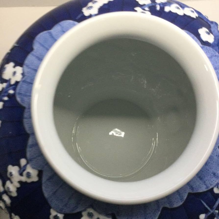 Amazon.co.jp: 有田焼 花瓶 壺 陶器 青 白 レトロ 緒方松右衛門