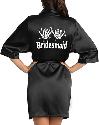 Percozzi Skeleton Bridesmaid Robes, Halloween Gothic Spooky ...