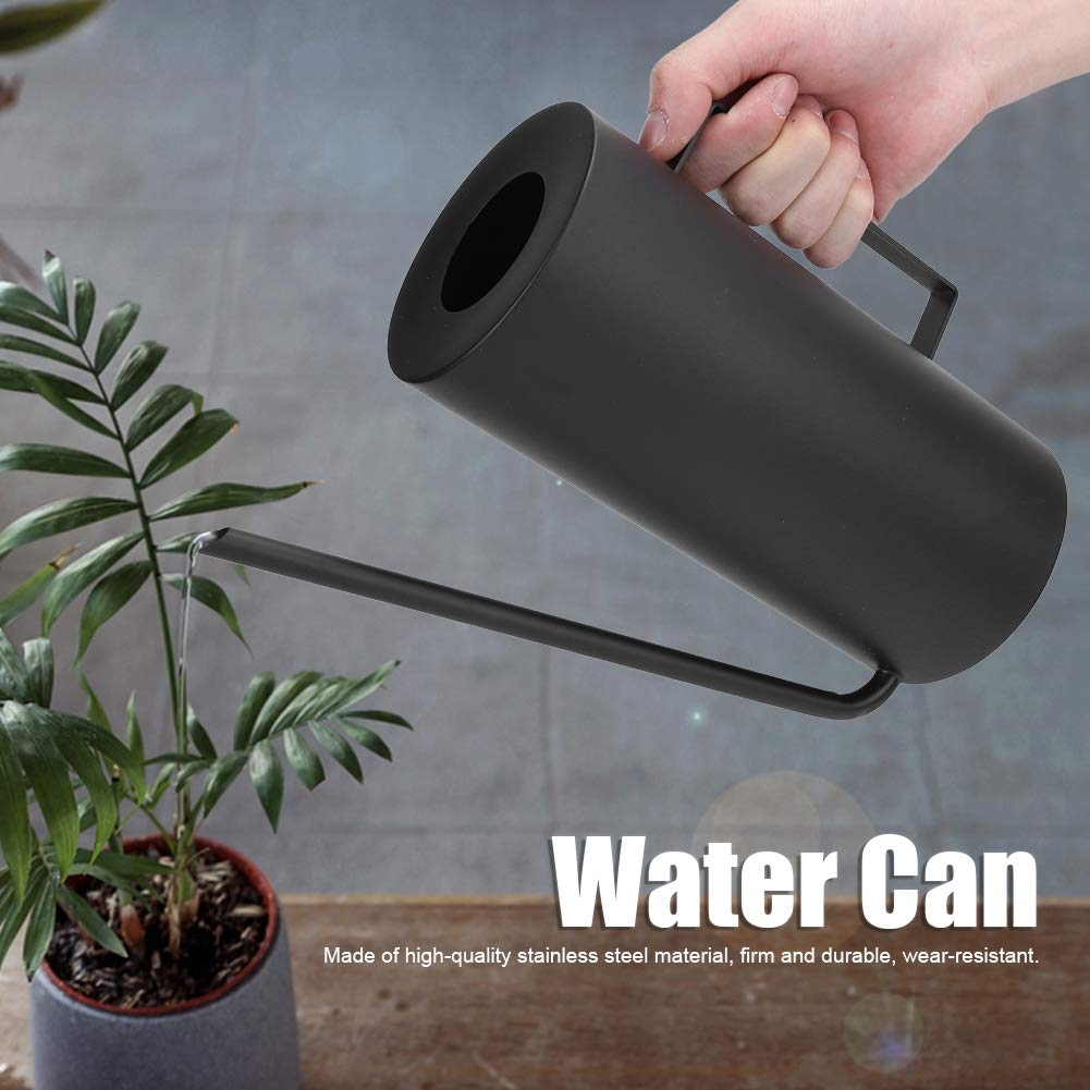 Annaffiatoio in Acciaio Inox a Becco Lungo Annaffiatoio con Manico Ergonomico Adatto per Giardini Interni da Esterno Innaffiare Piante 1. 5L