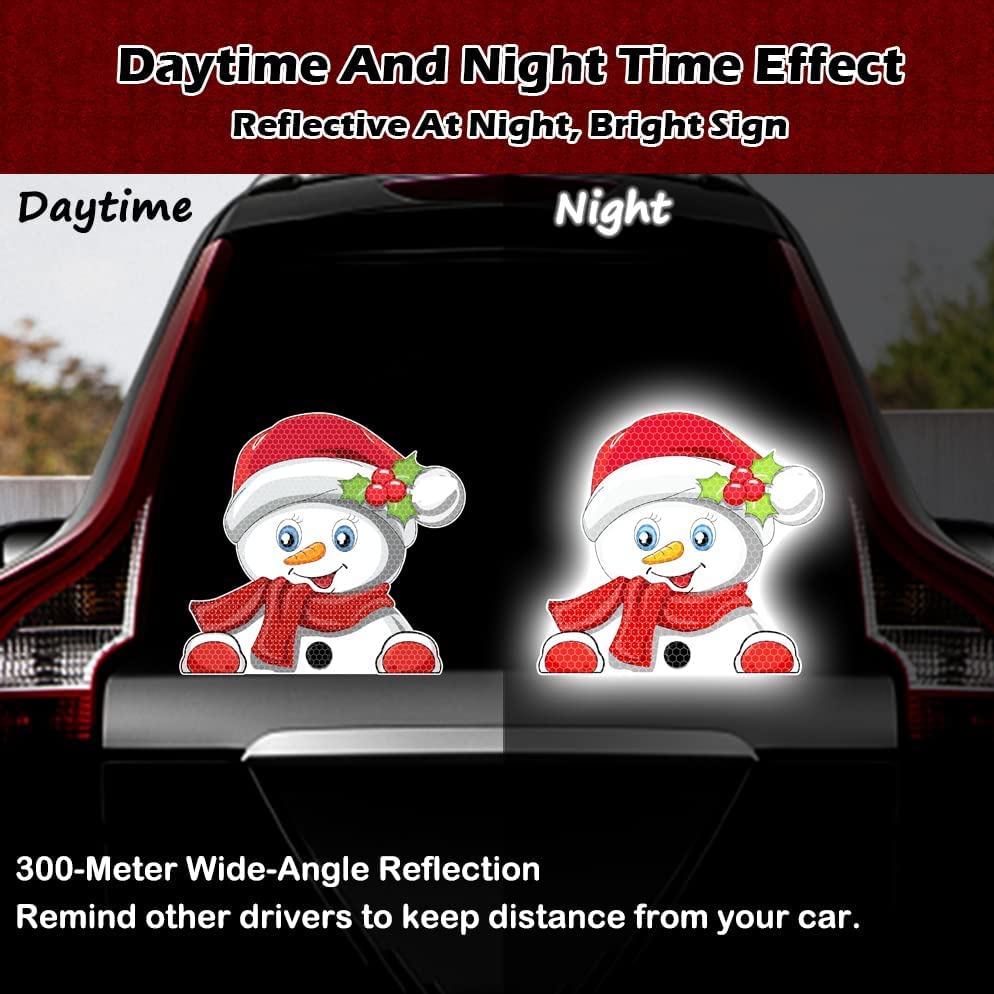 2 Stks Kerst Turn Off The High Beam Auto Sticker Grappige Bumper