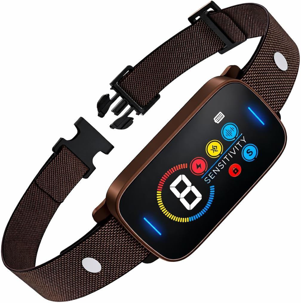 Ultrasonic Bark Collar for Large Medium Small Dogs, Rechargeable Bark Collar for Dogs