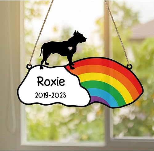Miniatura 3 de LOVELYPOD Rainbow Bridge - Regalos conmemorativos para mascotas, regalos conmemorativos para perros Pit Bull por pérdida de Pit Bull, regalo de