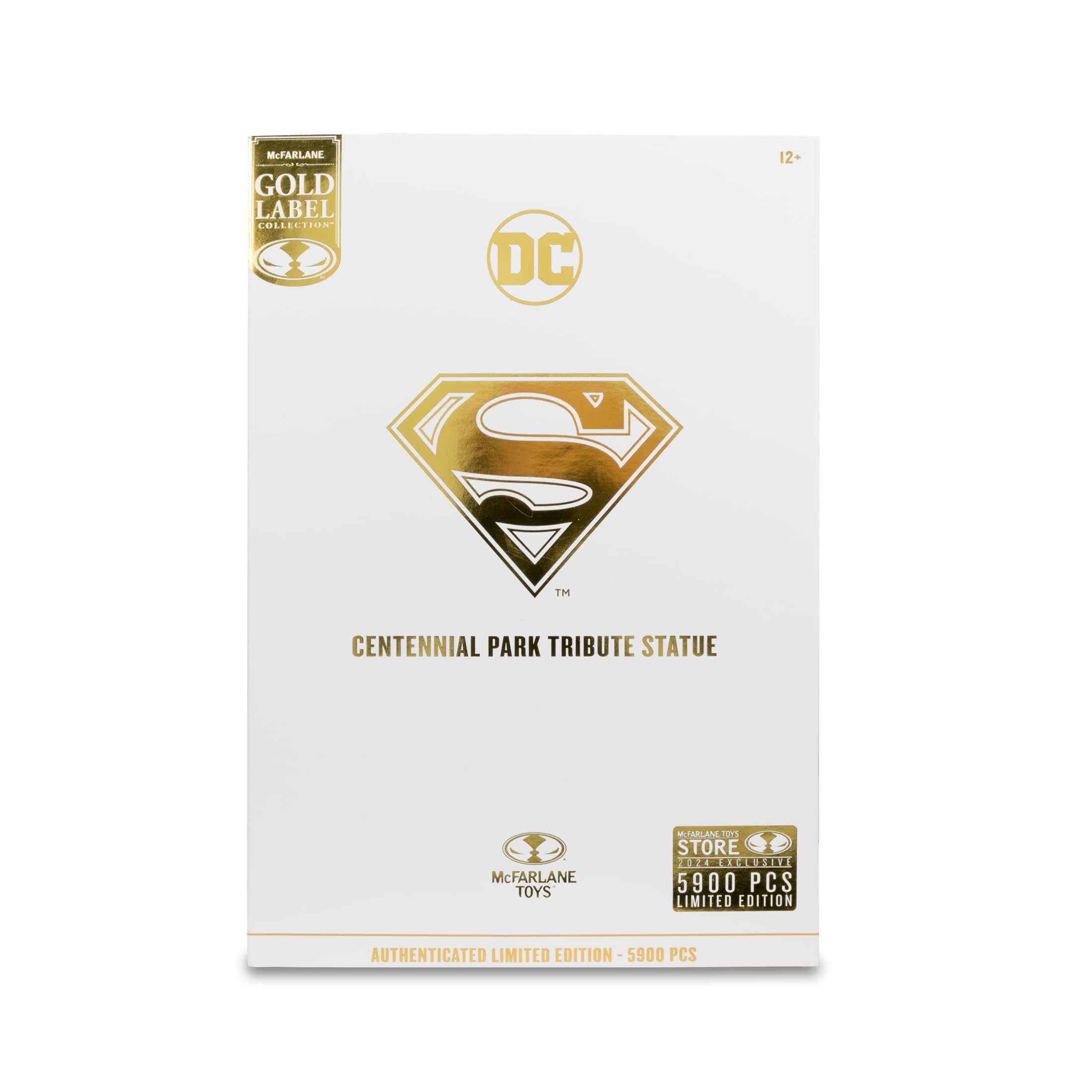 McFarlane DC Multiverse Actionfigur Superman (Centennial Park Tribute Statue) Gold Label 18 cm | DC Multiverse 17,8 cm Actionfigur Exclusive - Superman (Centennial Park Tribute Statue) Gold Label