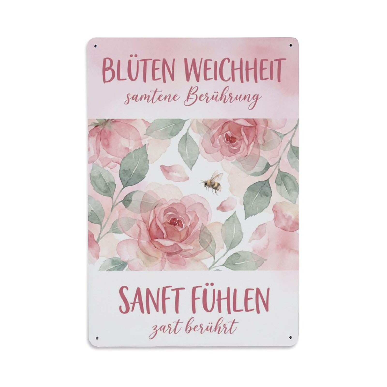 Vintage Funny Garden Petal Softness Pretty Metal Tin Sign Plaque Wall Decor for Cafe, Club Bar, Office, Garden Metal Poster 8x12Inch