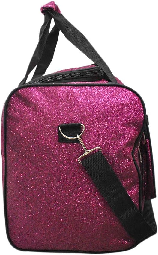 NGIL Hot Pink Glitter Canvas Carry on 20" Duffle Bag