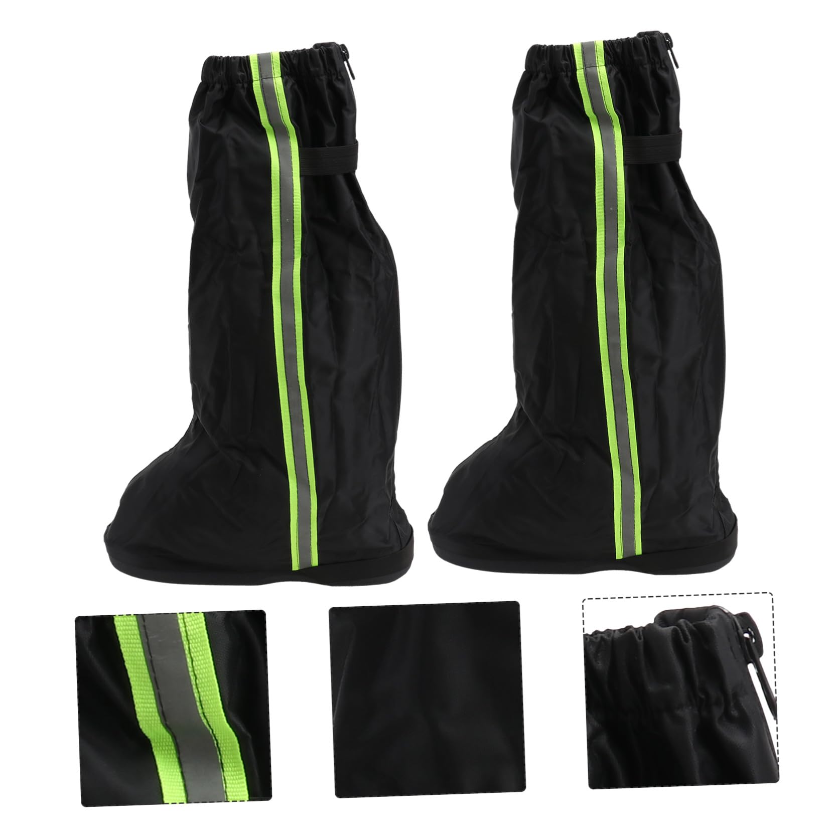Polainas Impermeables para Exteriores y Senderismo, Cubre Zapatos De Tela Oxford Negra XXL, Resistentes Al Agua y Viento, Ajustables para Hombre y Mujer, Uso Trekking, Caza y Escalada