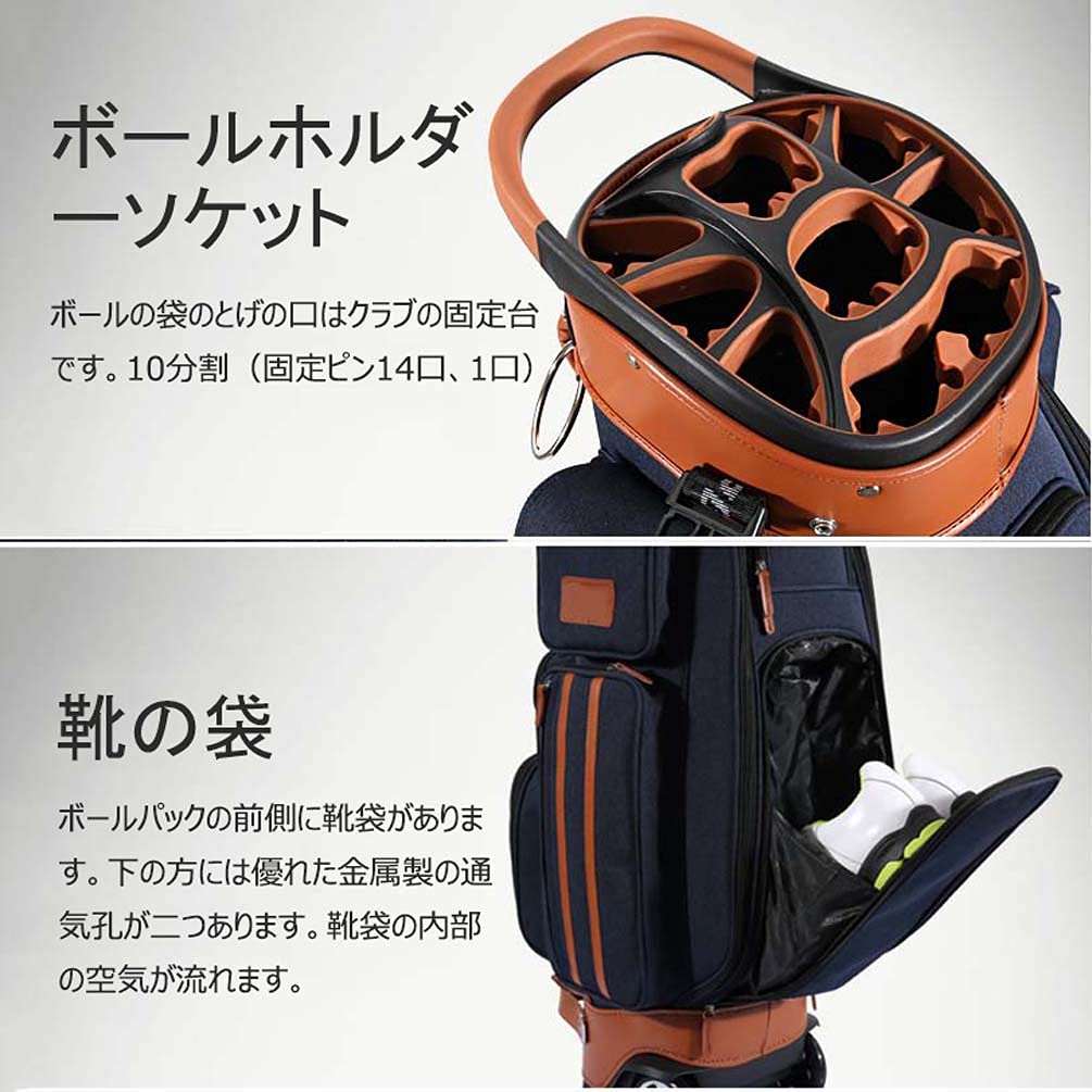 Amazon | Golf bag ゴルフ キャディバッグ キャスター付き セルフ
