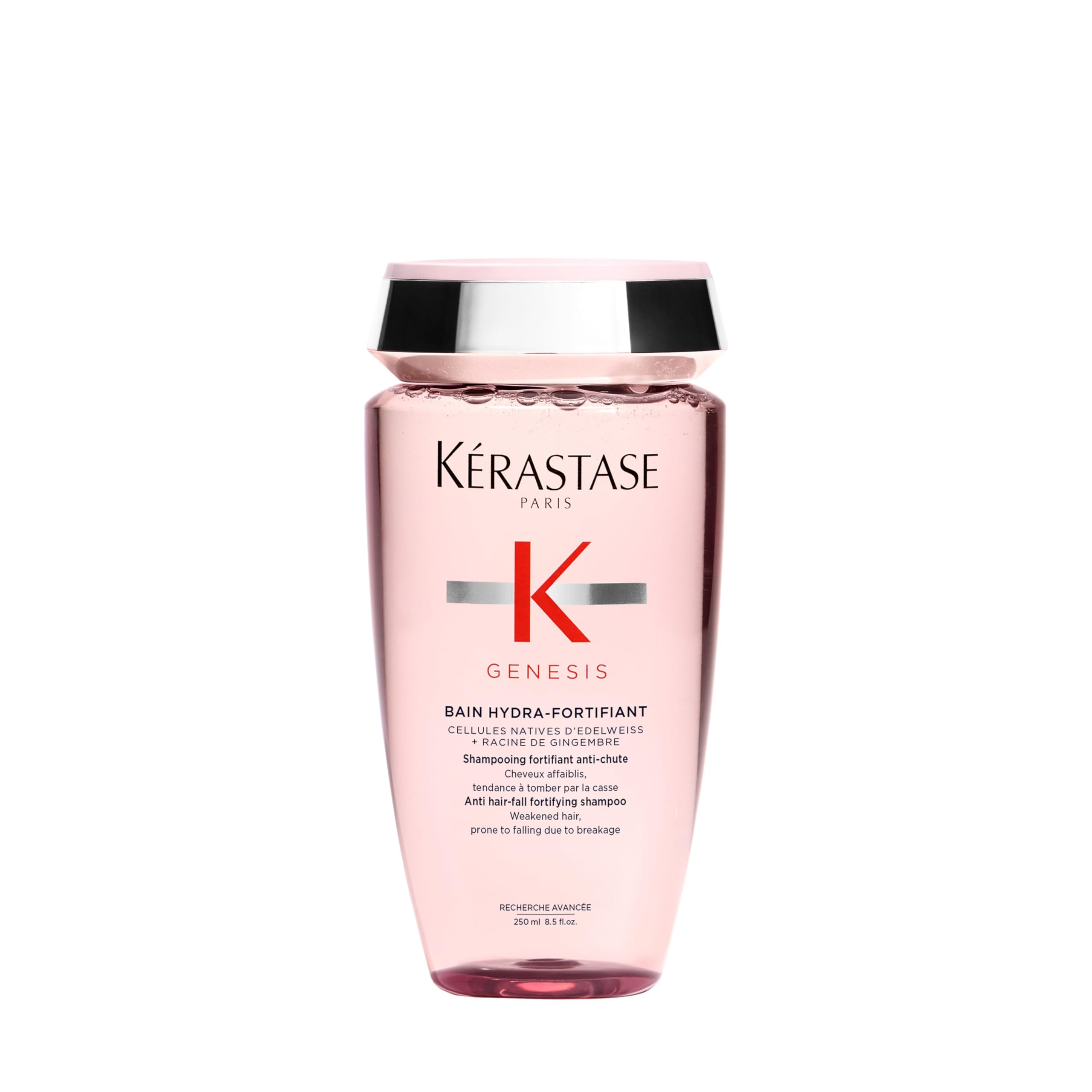 Kérastase Genesis Hydrating Fortifying Shampoo 250ml | Professional anti-hair fall shampoo to gently cleanse and strengthen fine, weak hair, formulated with Ginger Root.