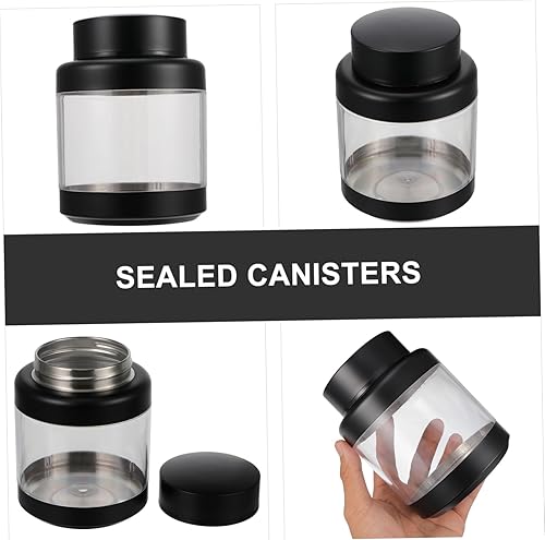 Miniatura 8 de PRETYZOOM Tarro sellado de grano de café de acero inoxidable para miel, recipientes de vidrio con tapas, recipiente sellado para alimentos,