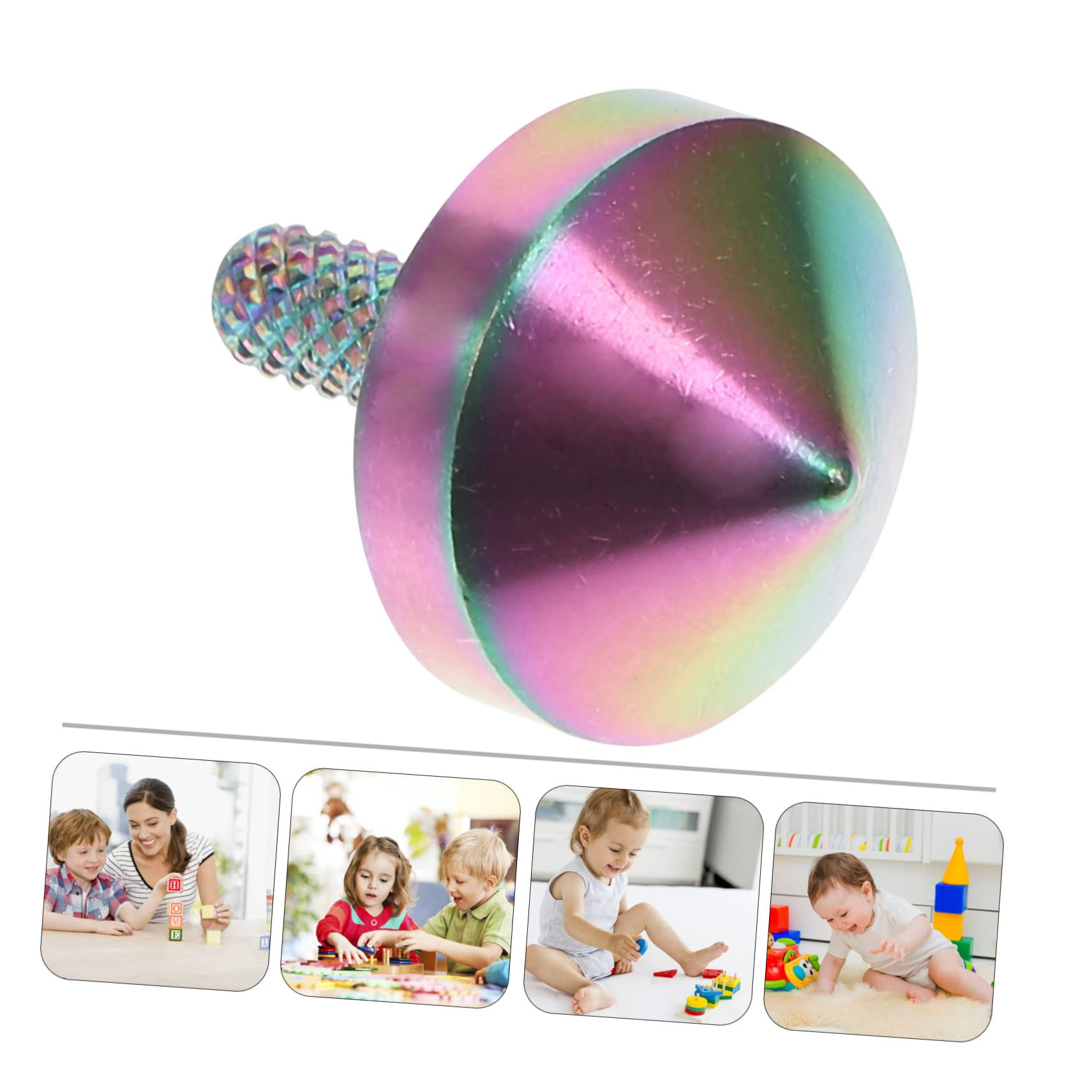 PHENOFICE 3pcs Portable Gyro Toy Mini Spinning Top Desk Steel Gyroscope Relief Toy for Office