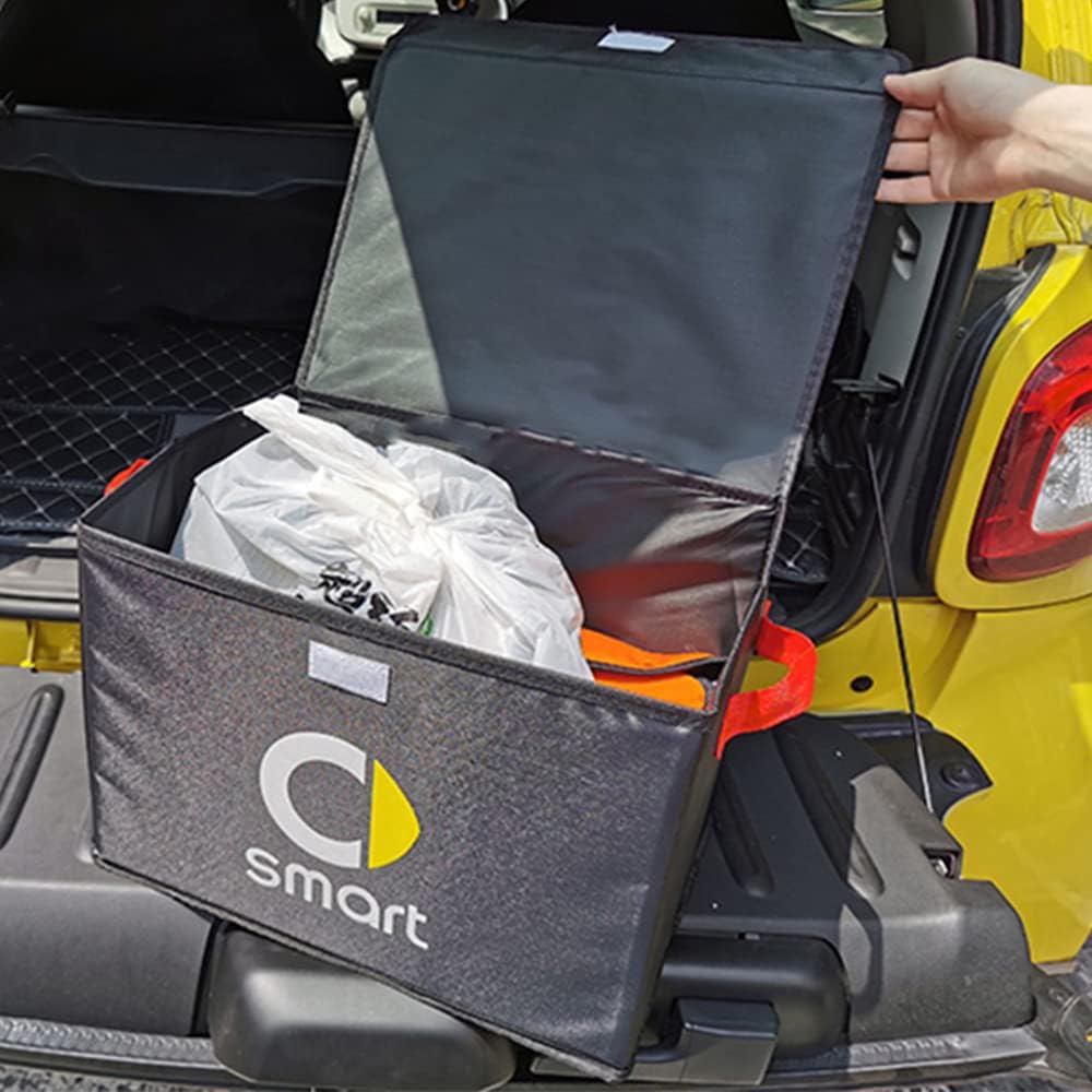 Organizer do bagażnika samochodowego do Smart Forfour Fortwo 451 453 2009-2019 składany kosz bagażnik pudełko do przechowywania listwa wewnętrzna akcesoria