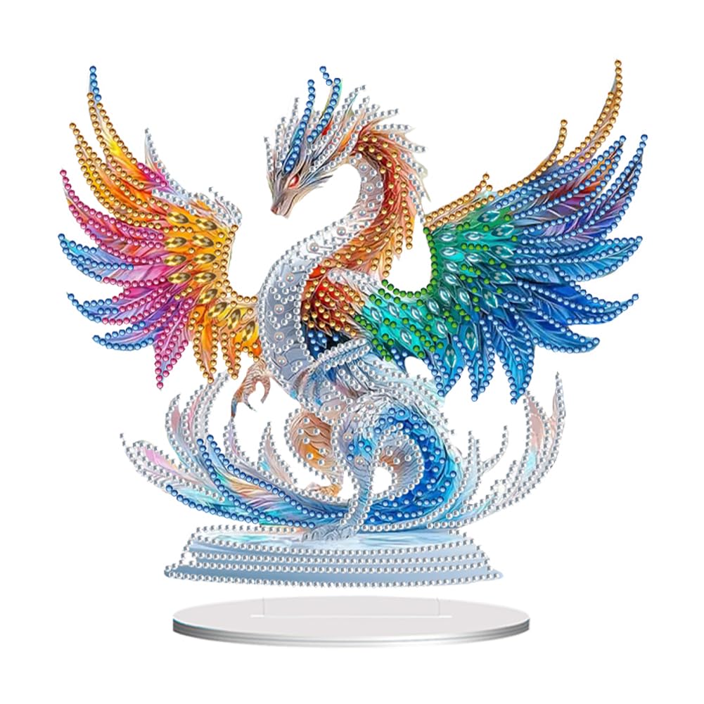 Fiorky Animal Diamond Art Desktop Ornaments, Special Shape Diamond Painting Kit 5D Diy Gem Art Painting Kits For Home Table Decor Crafts Gifts Bedroom Table Decoration