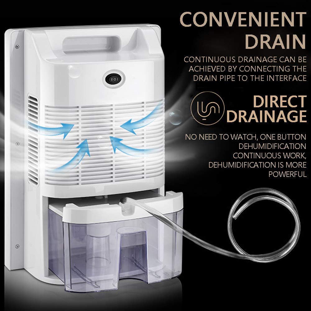 Deshumidificador eléctrico, deshumidificador de aire de 2200ml, ultrasilencioso, Control remoto, tanque de agua desmontable, para el armario del baño del dormitorio del hogar