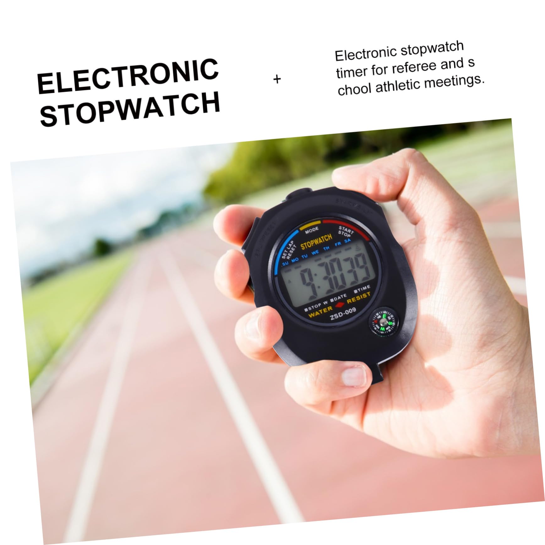 BESPORTBLE Stopwatch Timer Large Digital Display for Games Match Timer Race Lap Function