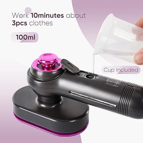 Miniatura 6 de Plancha de viaje mini con vapor, vaporizador de viaje para ropa, portátil, mini vaporizadores de vapor de mano para ropa, mini máquina de planchar