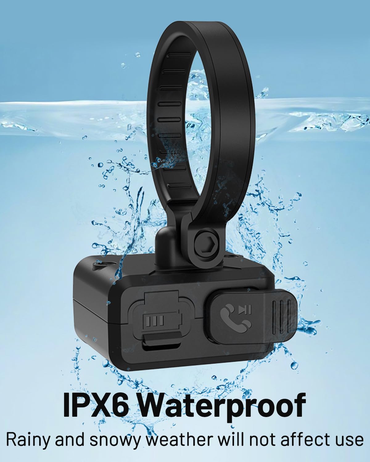 Controller Bluetooth per moto, telecomando intelligente per cuffie smartphone, controller wireless impermeabile per cuffie da casco