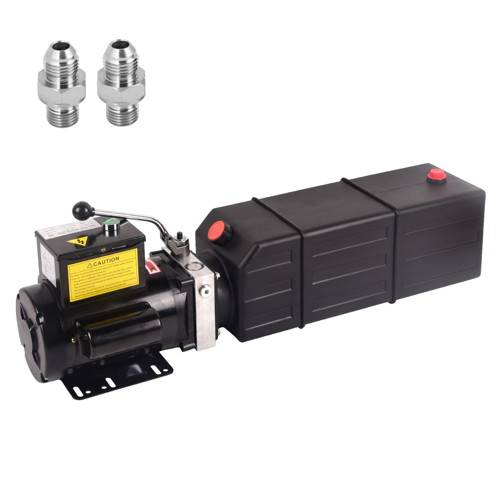 Doppy Hydraulic Pump 16 Quart, 4 Gallon Hydraulic Power Unit 220V 2HP 3450 RPM Single Phase Electric Hydraulic Car Lift Pump for Dump Trailer Car Lifting & Industrial