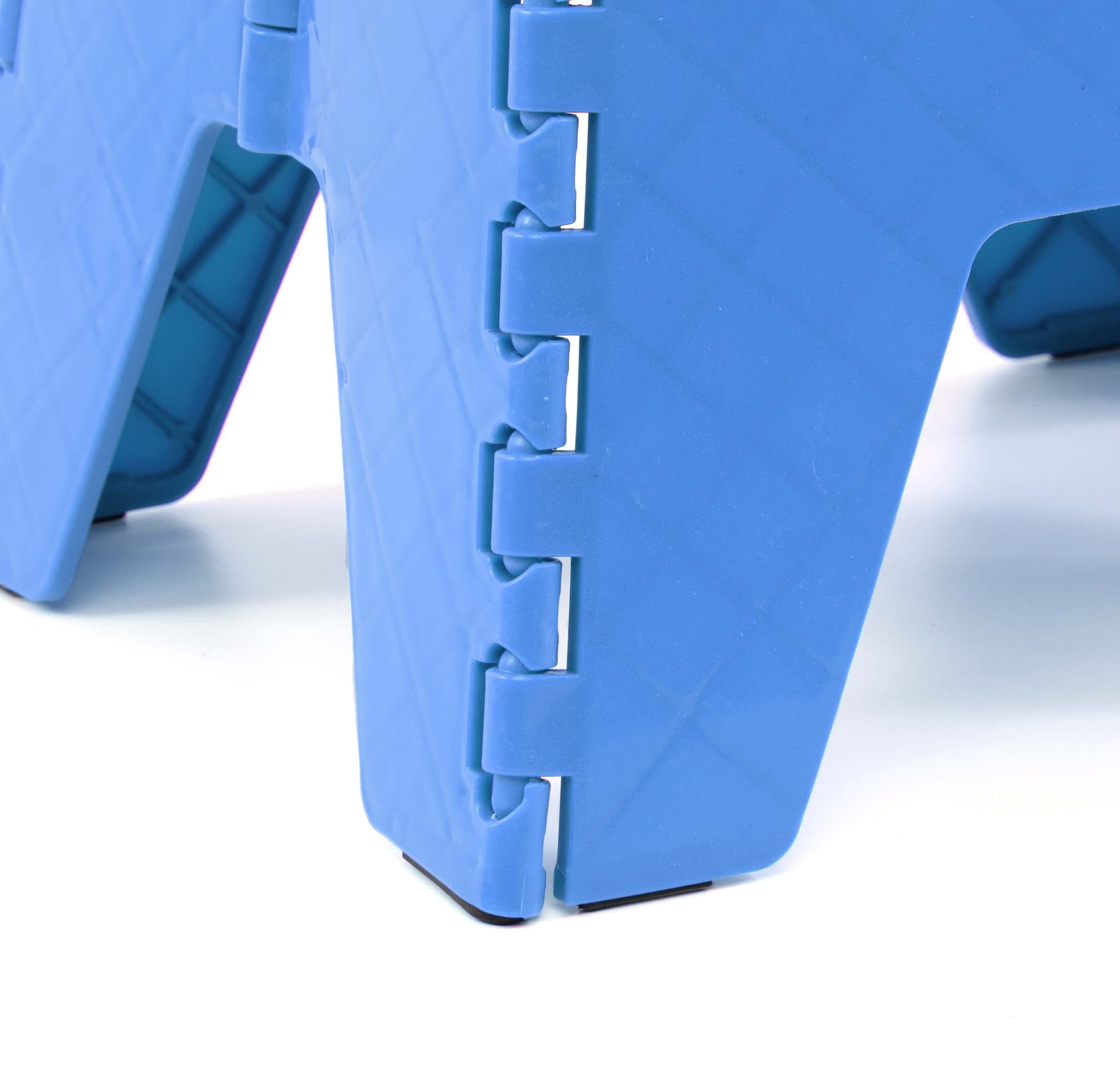 Taburete Plegable Multiusos Escalera Antideslizante Azul 21x25 cm