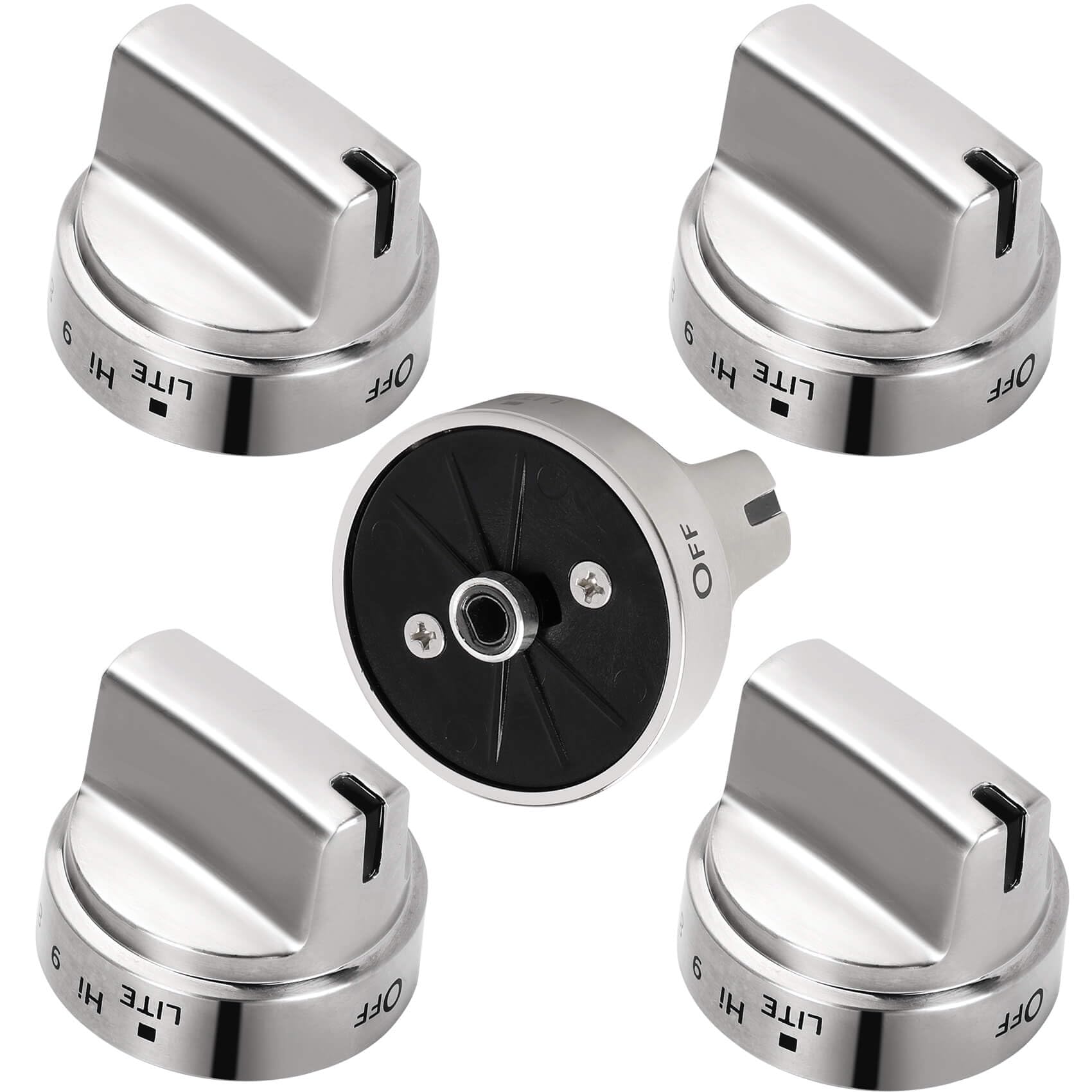 Stove Knobs HZYUHMIG WB03X24818 OEM Gas Stove Knob Stainless